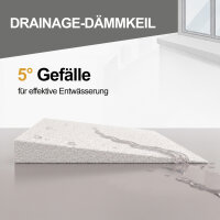 Qliving Drainage Dämmkeil 1000 x 370 x 31 mm 5° Neigungswinkel